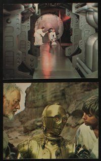 6h134 STAR WARS 8 color deluxe 8x10 stills '77 Luke Skywalker, Obi-Wan, Darth Vader, Han Solo, Leia!