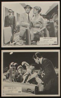 6h564 CAGE OF EVIL 8 English FOH LCs '60 great images of Ronald Foster, Patricia Blair!