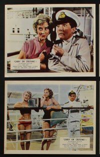 6h094 CARRY ON CRUISING 8 color English FOH LCs '62 Gerald Thomas English cruise ship comedy!