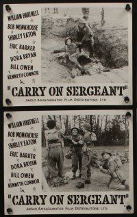 6h653 CARRY ON SERGEANT 7 English FOH LCs '59 Shirley Eaton in a wacky English military comedy!
