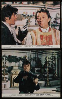 6h141 WRATH OF GOD 8 color English FOH LCs '72 priest Robert Mitchum, Frank Langella!