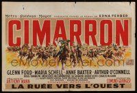 6j127 CIMARRON Belgian '60 directed by Anthony Mann, Glenn Ford, Maria Schell!