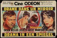 6j128 CRACK IN THE MIRROR Belgian '60 Orson Welles, Bradford Dillman, Juliette Greco!