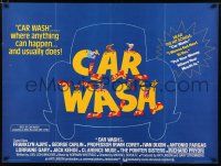 6j200 CAR WASH British quad '76 written by Joel Schumacher, cool different art of cast in title!