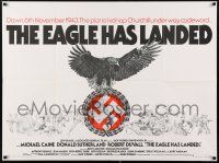 6j202 EAGLE HAS LANDED British quad '77 Michael Caine, Robert Duvall, different swastika art!
