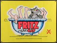 6j207 FRITZ THE CAT British quad '72 Ralph Bakshi sex cartoon, he's x-rated and animated!