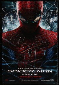6j008 AMAZING SPIDER-MAN teaser DS Canadian 1sh '12 Andrew Garfield over city!