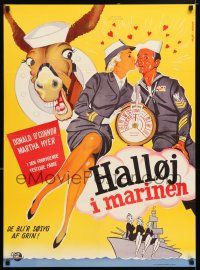 6j244 FRANCIS IN THE NAVY Danish '59 art of sailor Donald O'Connor & Martha Hyer + talking mule!