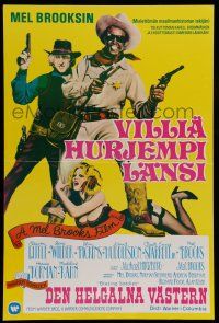 6j107 BLAZING SADDLES Finnish '74 classic Mel Brooks western, different image of top cast!