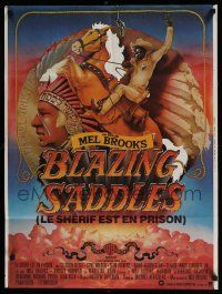 6j160 BLAZING SADDLES French 24x32 '74 classic Mel Brooks western, art of Cleavon Little by Alvin!