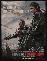 6j181 EDGE OF TOMORROW teaser French 16x21 '14 Tom Cruise & Emily Blunt, live, die, repeat!
