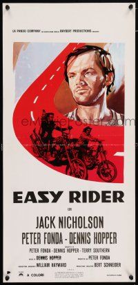 6j505 EASY RIDER Italian locandina R70s Peter Fonda, biker classic directed by Dennis Hopper!