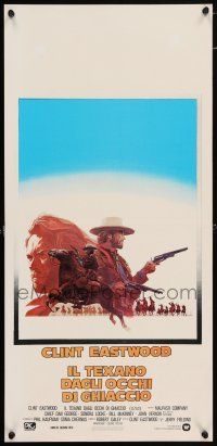 6j543 OUTLAW JOSEY WALES Italian locandina '76 Clint Eastwood is an army of one, cool art!