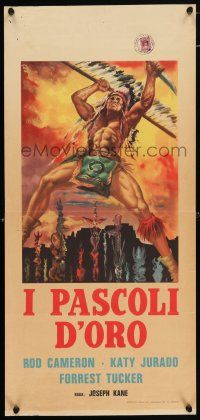 6j555 SAN ANTONE Italian locandina R60s cool different artwork of Native American with knife!