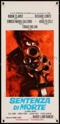 6j557 SENTENZA DI MORTE Italian locandina '68 Robin Clarke, Casaro art of huge gun pointing at you!