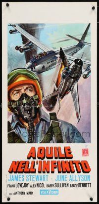 6j566 STRATEGIC AIR COMMAND Italian locandina R60s military pilot James Stewart, cool airplane art