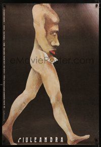 6j302 CIULEANDRA Polish 26x38 '85 Sergiu Nicolaescu, bizarre Marian Nowinski art of face in torso!