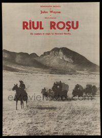 6j048 RED RIVER Romanian '48 John Wayne, Montgomery Clift, Howard Hawks classic, wagon train!