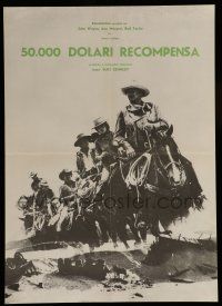 6j050 TRAIN ROBBERS Romanian '73 cowboy John Wayne & Ann-Margret on horseback!