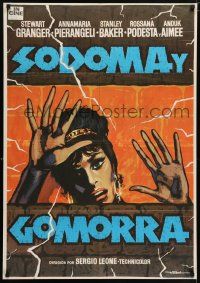 6j091 SODOM & GOMORRAH Spanish '73 Robert Aldrich, completely different sexy art by Mac!