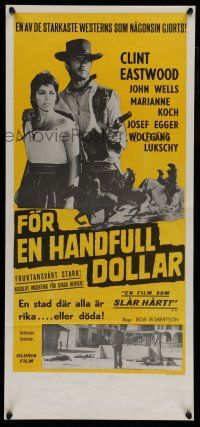 6j039 FISTFUL OF DOLLARS Swedish stolpe 1966 Sergio Leone, different images of Clint Eastwood!