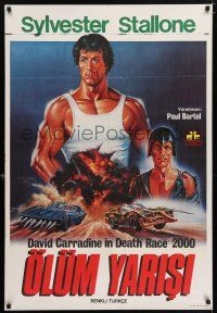 6j057 DEATH RACE 2000 Turkish '76 cross country road wreck, Omer Muz art of Sylvester Stallone!