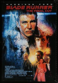 6k084 BLADE RUNNER 1sh R07 Ridley Scott sci-fi classic, art of Harrison Ford by Drew Struzan!