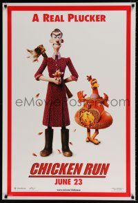 6k118 CHICKEN RUN teaser DS 1sh '00 Peter Lord & Nick Park claymation, a real plucker!