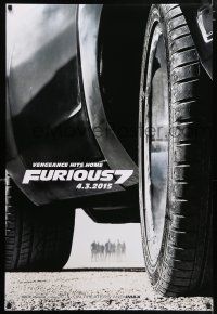 6k228 FURIOUS 7 car style teaser DS 1sh '15 Jason Statham, Dwayne Johnson, Vin Diesel!