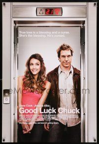 6k253 GOOD LUCK CHUCK advance 1sh '07 image of sexy Jessica Alba with Dane Cook!