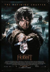 6k280 HOBBIT: THE BATTLE OF THE FIVE ARMIES advance DS 1sh '14 Martin Freeman as Bilbo Baggins!