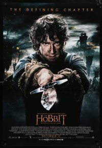 6k281 HOBBIT: THE BATTLE OF THE FIVE ARMIES int'l advance DS 1sh '14 Martin Freeman as Bilbo Baggins