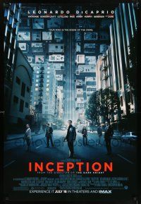 6k314 INCEPTION advance DS 1sh '10 Christopher Nolan, Leonardo DiCaprio, Gordon-Levitt!
