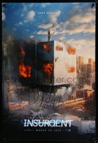 6k324 INSURGENT cube style teaser DS 1sh '15 The Divergent Series, cool sci-fi image, defy reality!