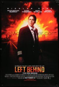 6k367 LEFT BEHIND advance DS 1sh '14 pilot Nicholas Cage, Chad Michael Murray, Cassi Thomson!