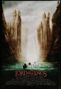6k382 LORD OF THE RINGS: THE FELLOWSHIP OF THE RING advance DS 1sh '01 J.R.R. Tolkien, Argonath!
