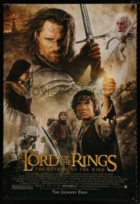 6k384 LORD OF THE RINGS: THE RETURN OF THE KING advance DS 1sh '03 Jackson, cast montage!