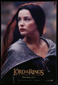 6k389 LORD OF THE RINGS: THE RETURN OF THE KING teaser DS 1sh '03 sexy Liv Tyler as Arwen!