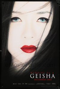 6k416 MEMOIRS OF A GEISHA teaser DS 1sh '05 Rob Marshall, great close up of pretty Ziyi Zhang!