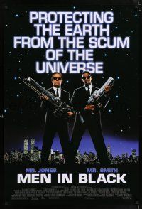 6k417 MEN IN BLACK 1sh '97 Will Smith & Tommy Lee Jones protecting the Earth!