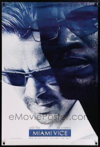 6k421 MIAMI VICE teaser DS 1sh '06 cool image of Jamie Foxx & Colin Farrell as Crockett & Tubbs!
