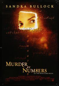 6k445 MURDER BY NUMBERS 1sh '02 Sandra Bullock, Ben Chapin, let the mind games begin!