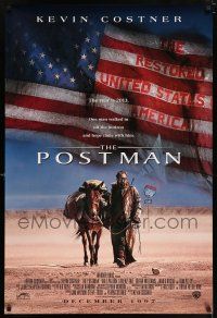 6k516 POSTMAN advance 1sh '97 cool post-apocalyptic image of Kevin Costner!