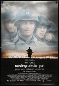 6k591 SAVING PRIVATE RYAN DS 1sh '98 Spielberg, Tom Hanks, the mission is a man!