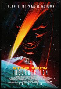 6k682 STAR TREK: INSURRECTION advance 1sh '98 sci-fi image of the Enterprise and F. Murray Abraham!