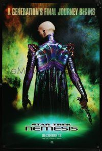 6k683 STAR TREK: NEMESIS teaser 1sh '02 evil Tom Hardy, a generation's final journey begins!