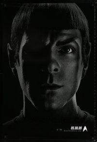 6k670 STAR TREK teaser DS 1sh '09 cool image of Zachary Quinto as Spock!
