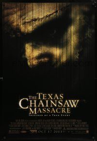 6k728 TEXAS CHAINSAW MASSACRE advance DS 1sh '03 cool horror image, Jessica Biel, Jonathan Tucker