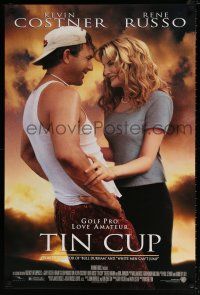 6k748 TIN CUP 1sh '96 Kevin Costner, sexy Rene Russo, Cheech Marin, Don Johnson, golf!