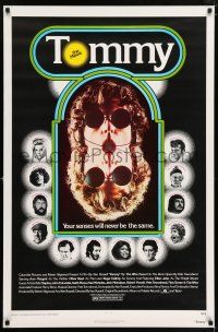 6k759 TOMMY 1sh '75 The Who, Roger Daltrey, rock & roll, cool mirror image!